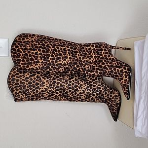 Schutz Maryanna Welt Wild Animal Print Calf Hair Leather 6.5m